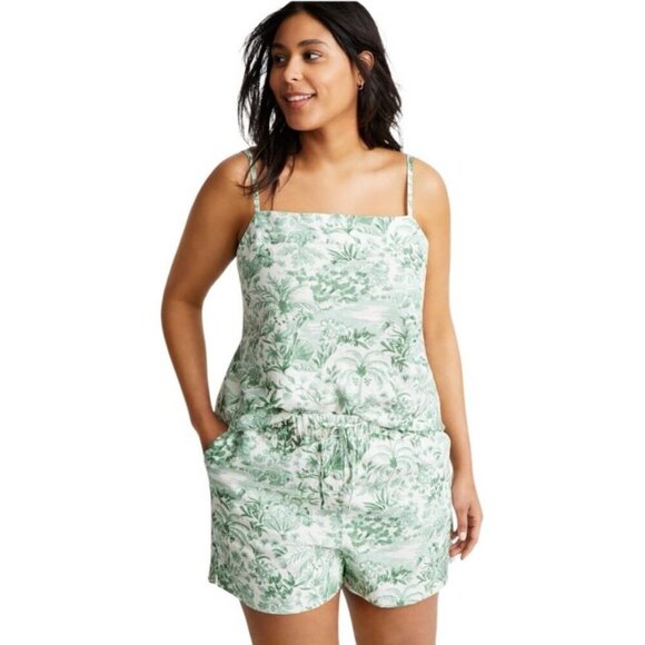 State Of Day Tropical Toille Linen Blend 2-Piece Sleeveless Pajama's SIZE-XL - Picture 1 of 11